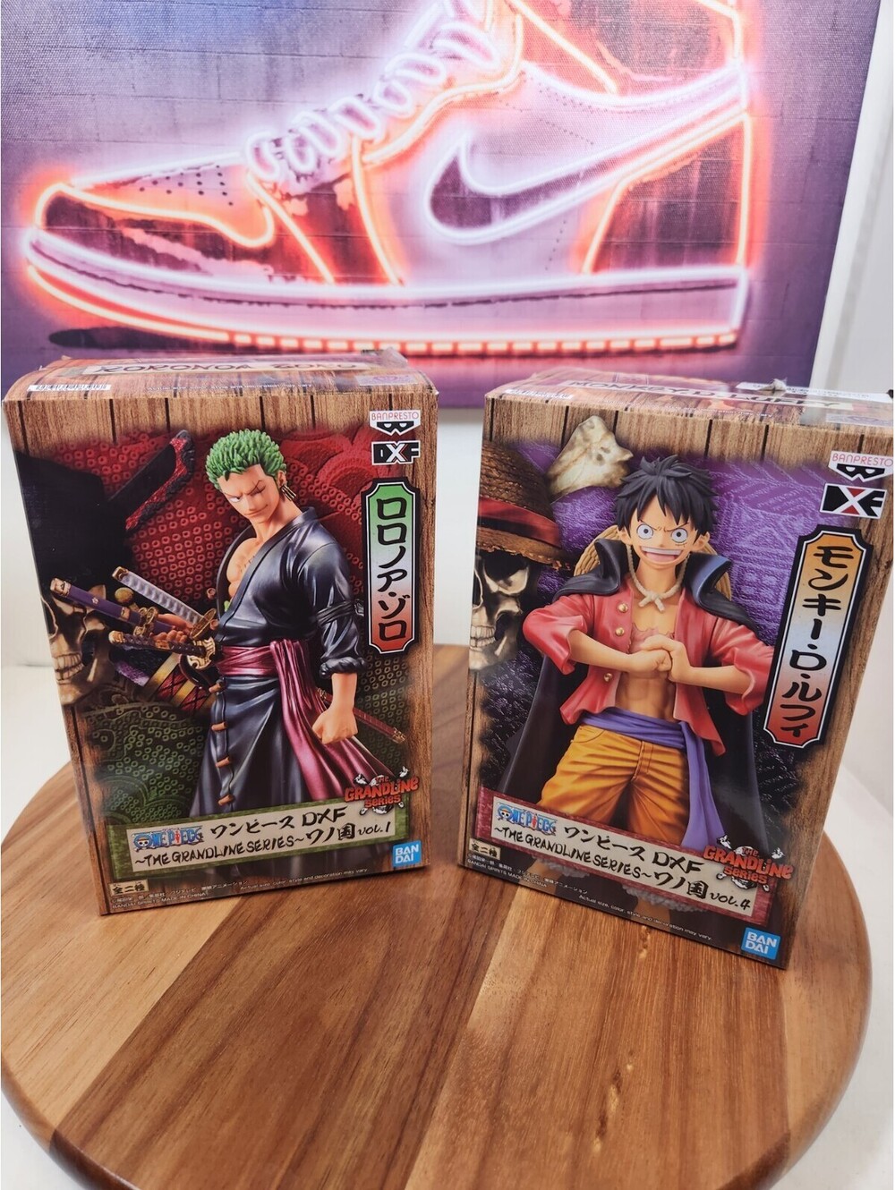 One Piece Luffy N ZoroFigure Vol. 4 Grandline Series Wano Country Toys Figurine